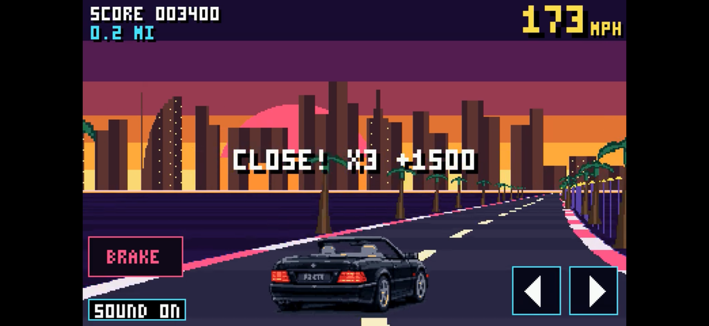 Mercedes dashboard retro arcade computer showing the R129 RUN game