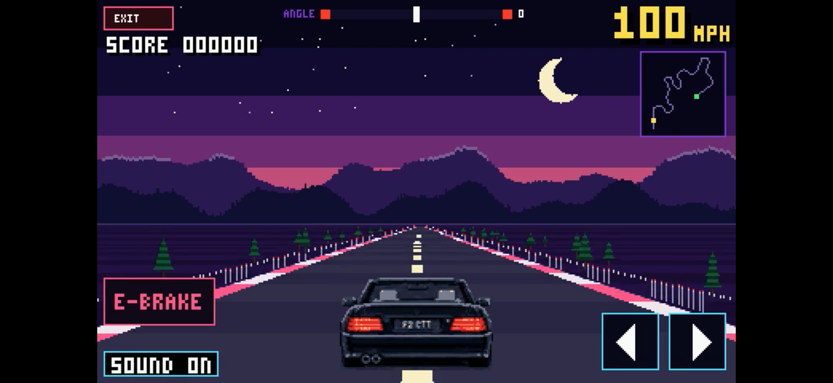 Dashboard retro arcade computer R129 DRAG racing game screen