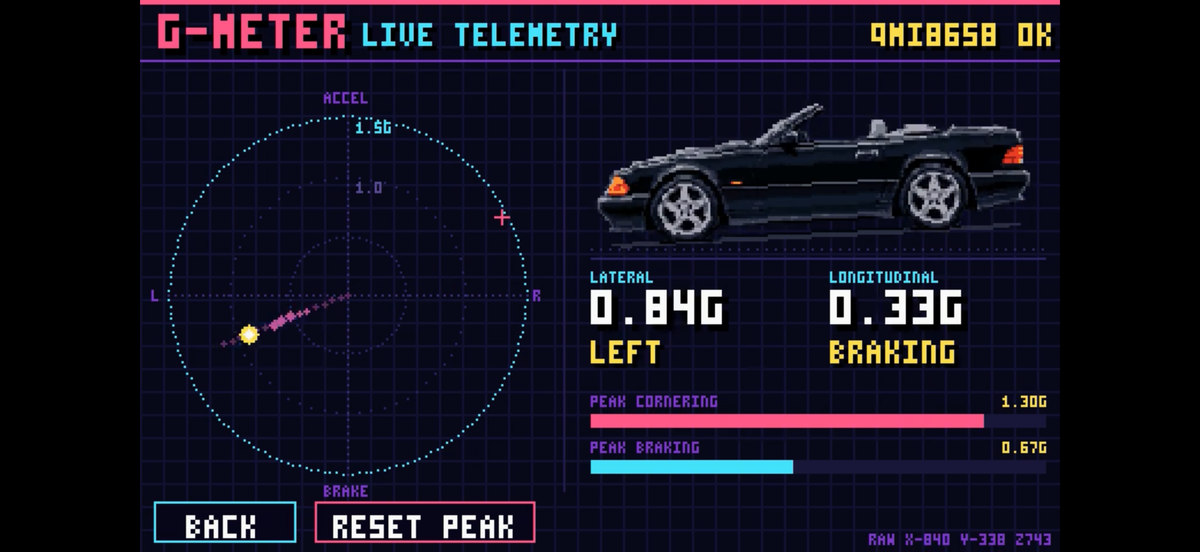 Dashboard retro arcade computer settings and theme menu