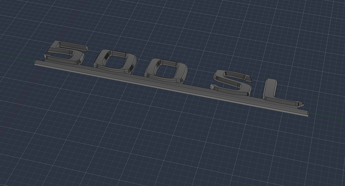 500 SL Boot Badge Reproduction