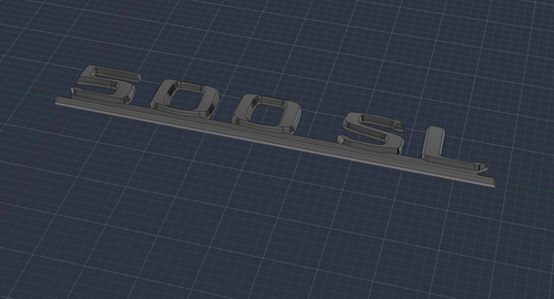 500 SL Boot Badge Reproduction